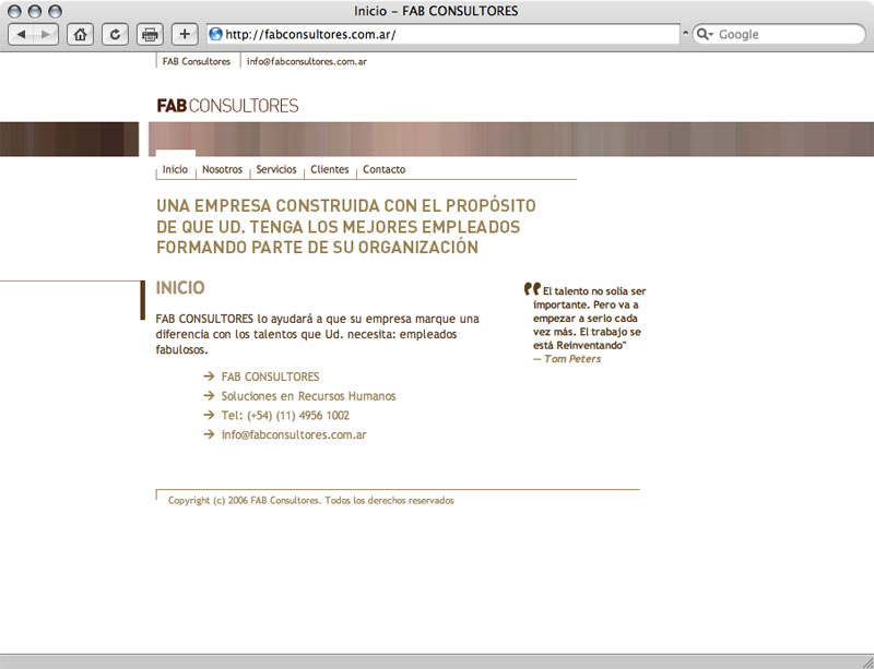 Fab Consultores Website