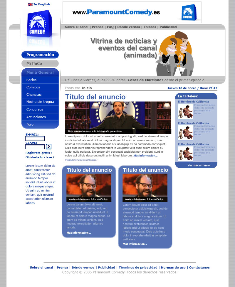 Paramount Comedy Site Proposal