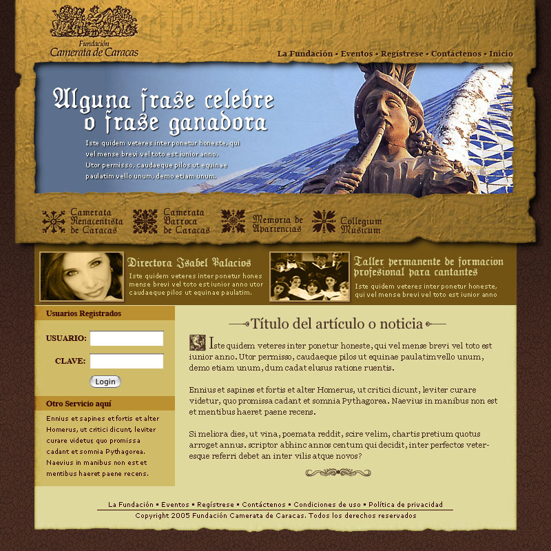 Camerata de Caracas Website